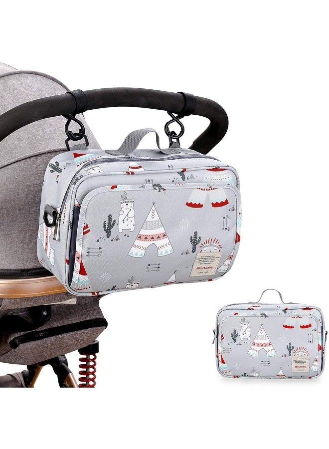 MOMIGO MOMIGO Baby Diaper Caddy Bag - Diaper Caddy Tote Baby Stroller Bag Nursery Storage Bin for Diapers, Wipes & Toys Mini Diaper Bag for Outdoor  - Image 1