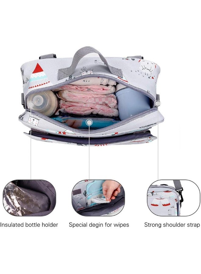 MOMIGO MOMIGO Baby Diaper Caddy Bag - Diaper Caddy Tote Baby Stroller Bag Nursery Storage Bin for Diapers, Wipes & Toys Mini Diaper Bag for Outdoor  - Image 2