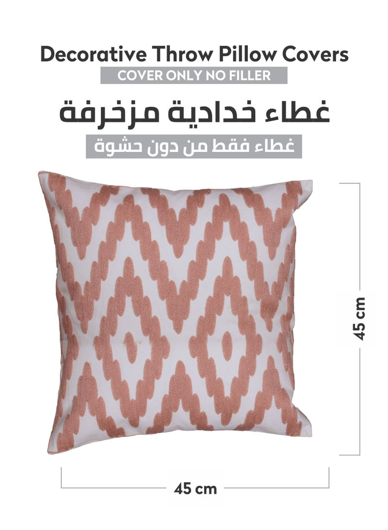 Donetella Cushion Cover,45X45 Cm (18X18 inch) 1-Pcs Decorative Throw Pillowcases Without Filler With Beautiful Abstract Art For Sofa Bed Living Room And Couch,Quick Sand  - Image 4