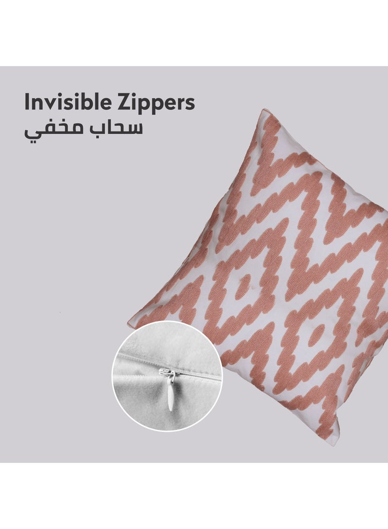Donetella Cushion Cover,45X45 Cm (18X18 inch) 1-Pcs Decorative Throw Pillowcases Without Filler With Beautiful Abstract Art For Sofa Bed Living Room And Couch,Quick Sand  - Image 5