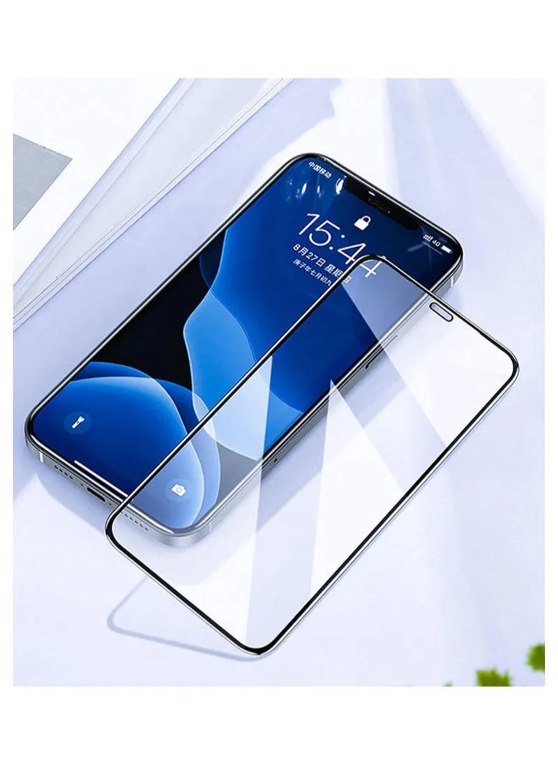 TWEGGON 2PC Pack iPhone 12 Pro Max Screen Protector Tempered Glass 5D 9H Screen Protector for iPhone 12 Pro Max 67 Black Clear  - Image 2