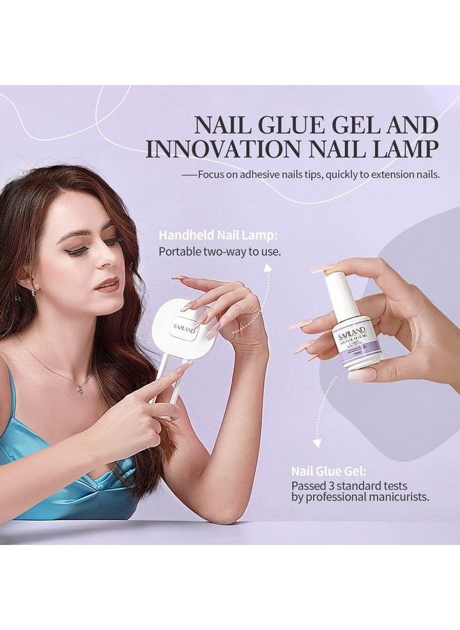 Saviland Nail Glue Gel And U V Light For Nails  15Ml Multifunction Gel Nail Glue & Innovation U V Nail Lamp For Gel Nails Extension Nail Kit Gel Nail Glue For Nails Tip Home Diy Salon Use  - Image 3