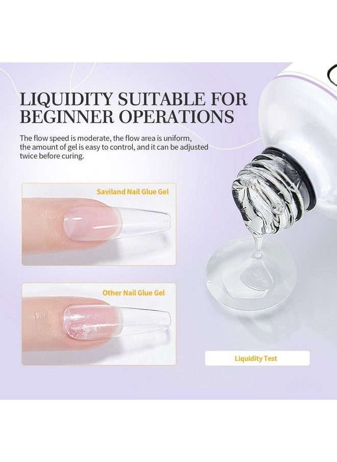 Saviland Nail Glue Gel And U V Light For Nails  15Ml Multifunction Gel Nail Glue & Innovation U V Nail Lamp For Gel Nails Extension Nail Kit Gel Nail Glue For Nails Tip Home Diy Salon Use  - Image 5