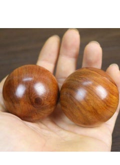 Y&D 2 PCS Wooden Round Balls, Meditation Balls Qigong Massage Ball Hand Chinese Health Exercise for Relaxation Therapy 4CM  - Image 3
