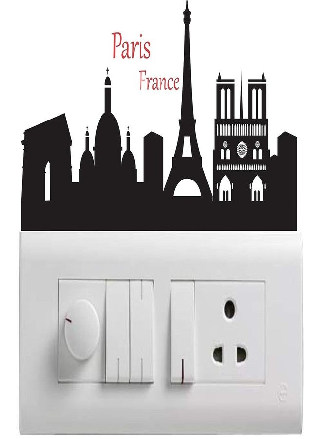 Byte Shop Decorative Small Switch Penal/Board décor Wall Sticker of Dancing Girl, Standing panguin, Sleeping Bear, Love Peris, Couple and Floral Branch Decal self Adhesive (PVC Vinyl Multicolor) - Image 2