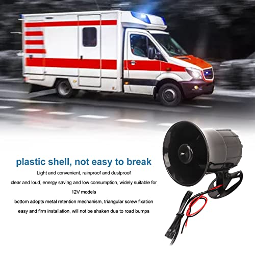 Glomora 12V 30W 3-Tone Siren, 120dB Loud Sound Electric Horn with Duck, Patrol & Ambulance Sounds - Waterproof & Durable for Cars, Trucks & SUVs - Image 5