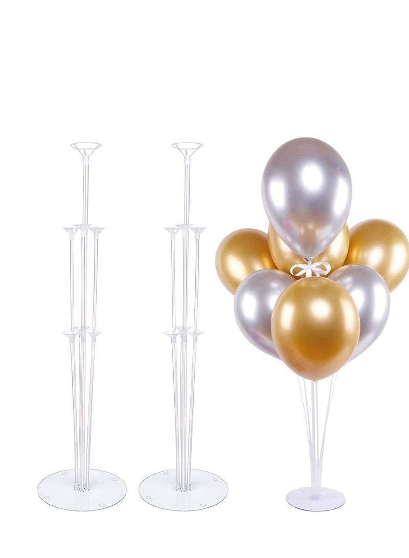 SYOSI Table Balloon Stand Kit, 2 Sets of Table Balloon Stick Holder with 7 Balloon Sticks,7 Balloon Cups and 1 Balloon Base for Birthday | Wedding Party, Holidays, Anniversary Decorations - Image 1