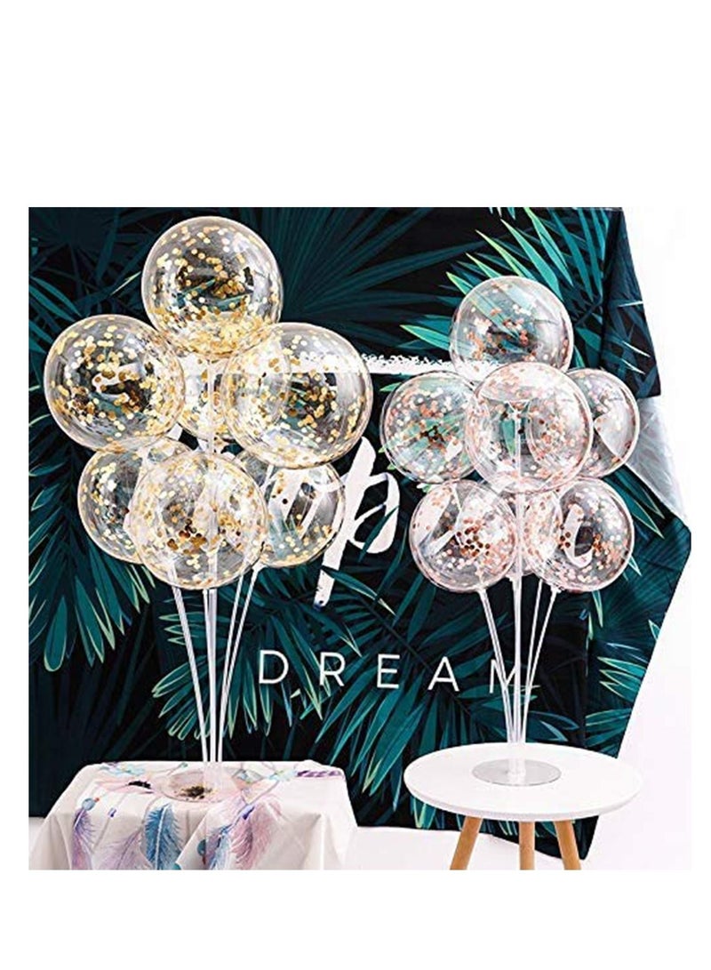 SYOSI Table Balloon Stand Kit, 2 Sets of Table Balloon Stick Holder with 7 Balloon Sticks,7 Balloon Cups and 1 Balloon Base for Birthday | Wedding Party, Holidays, Anniversary Decorations - Image 3