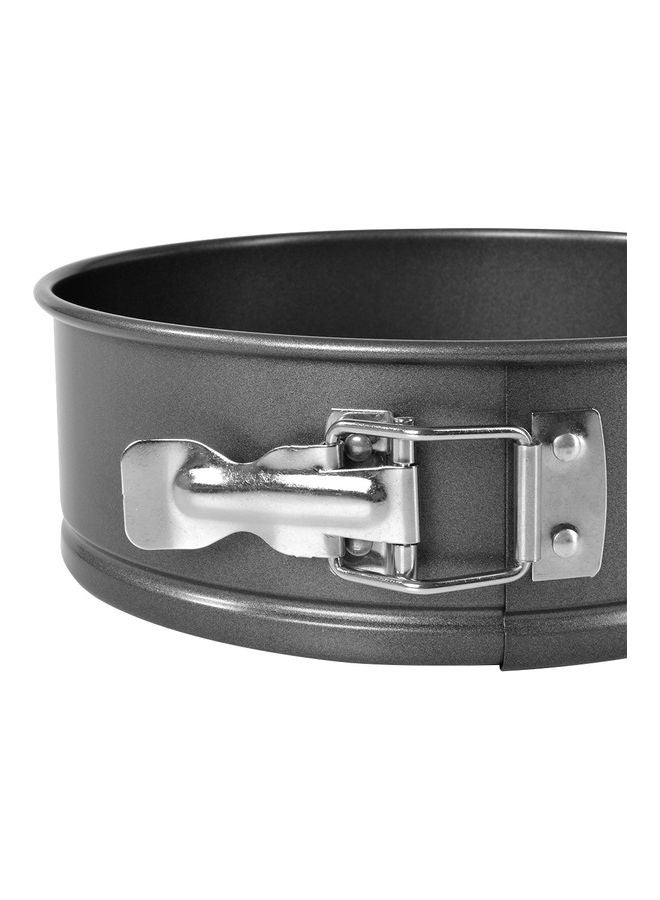 NIBEMINENT Springform Round Shape Carbon Steel With Non Stick Cake Pan Removable Bottom Black 22x6.8cm - Image 2