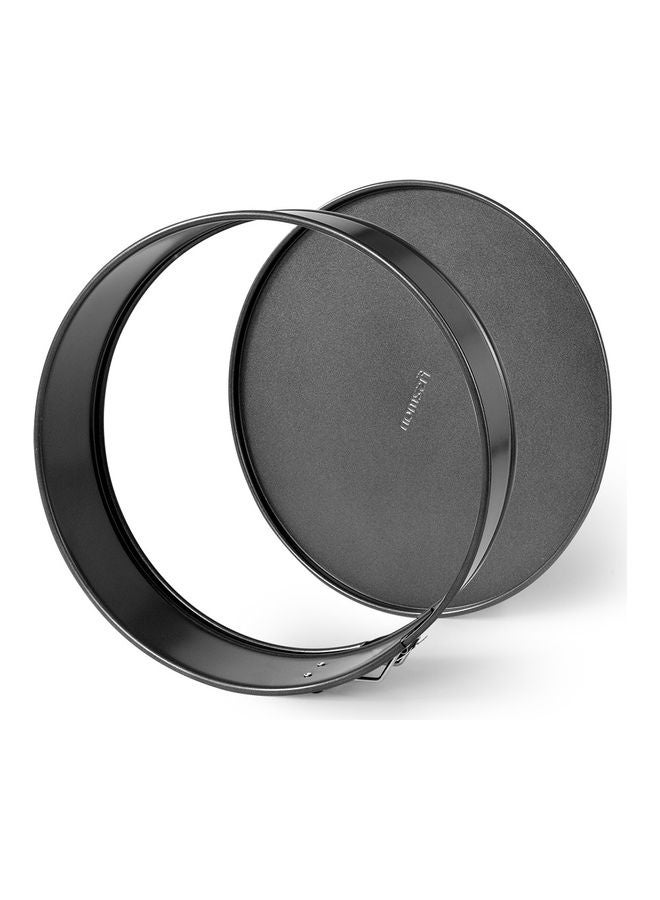 NIBEMINENT Springform Round Shape Carbon Steel With Non Stick Cake Pan Removable Bottom Black 22x6.8cm - Image 3