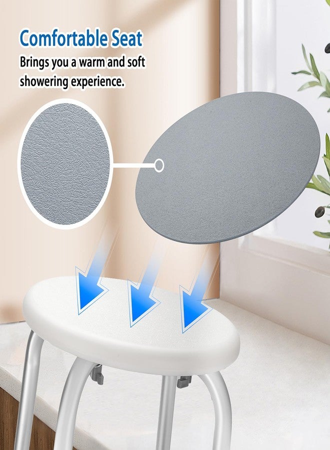pxsulliao Adjustable Bath Seat, Bathroom Bathtub Shower Chair Stool for Elderly and Disabled, Seniors Tub Transfer Bench for Inside Shower (Grey, Basic Version) - Image 4