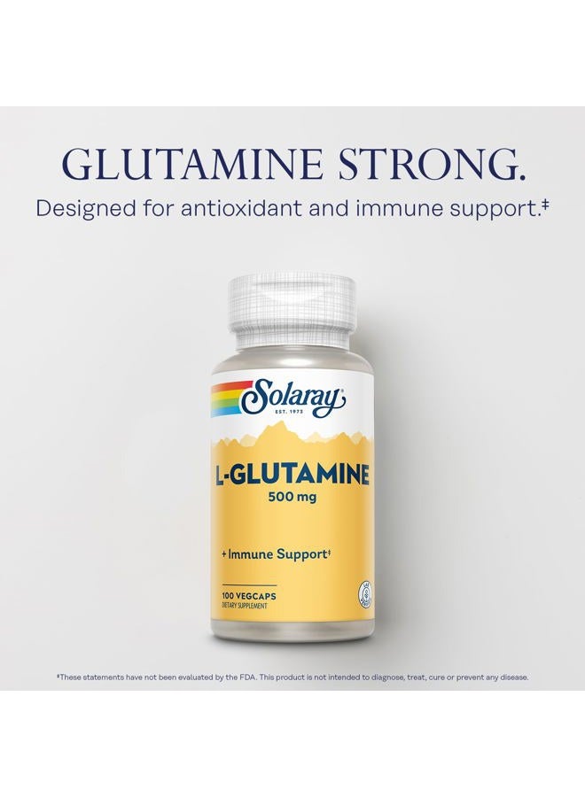 SOLARAY Solaray L Glutamine Capsules 500 mg - Immune Support Supplement - Free Amino Acid - Lab Verified, 60-Day Money-Back Guarantee - 100 Servings, 100 VegCaps - Image 3