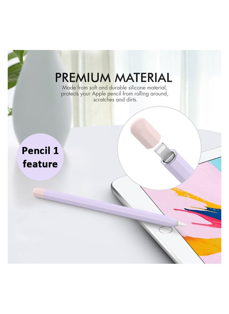 O Ozone - Case Cover Silicone Sleeve Skin Compatible with Apple Pencil 2nd Generation Protective Holder Skin Grip Case (Black & Yellow) - Image 1
