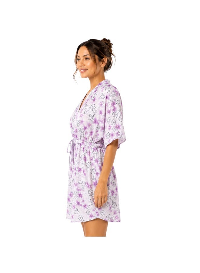 Zecotex Women's Short Chiffon Floral Print Dress & Beach Cover-Up - Image 2