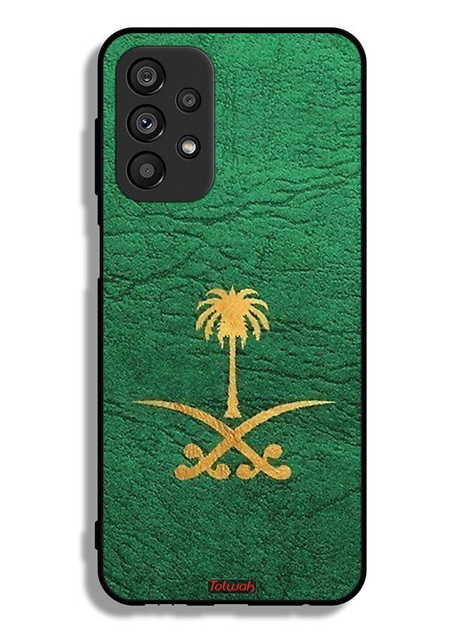 Tolwak Samsung Galaxy A23 5G Protective Case Cover Kingdom Of Saudi Arabia Sign On Leather - Image 1