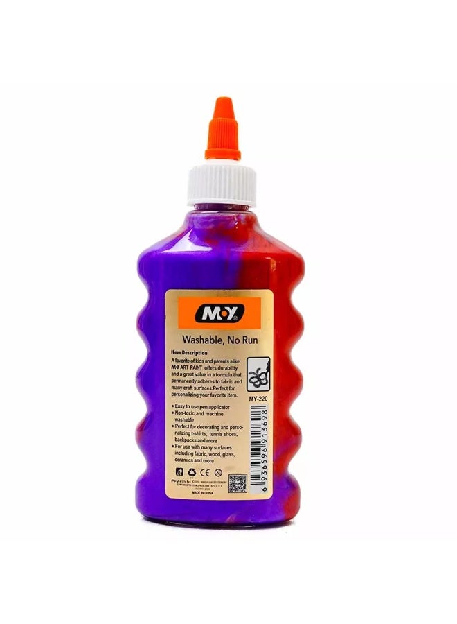 MoY Washable Glitter Glue Multicolors, Purple, Brown, Off White, Perfect for Personalizing Your Favorite Item - Image 2