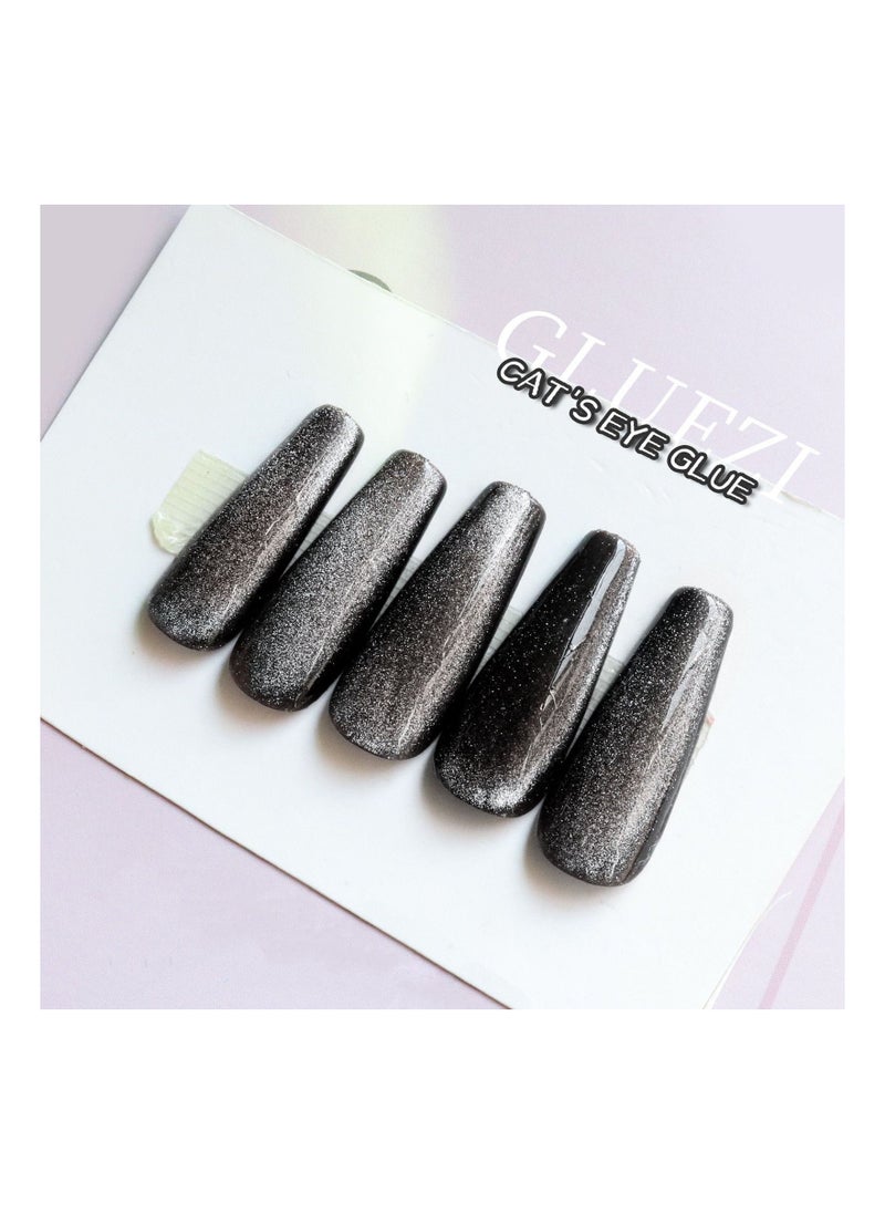 Miss Gooey Gel Nails Polish Set UV LED Needs Super Shiny Color Long Lasting,Cat Eye Glitter with Magnetic Stick Kit ,Quick Drying Magnetic Art Manicure DIY At Home Soak for Women  - Image 2