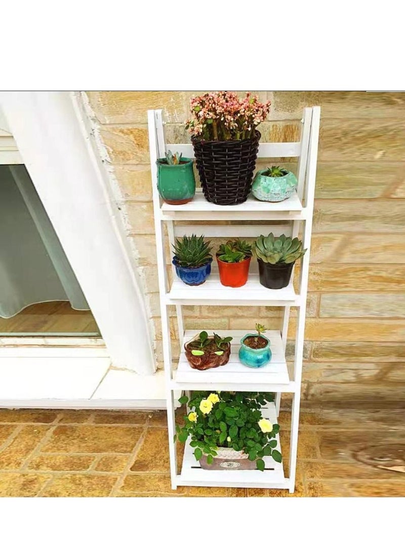 LINGWEI Natural Wood Rack Flowers Stand Decorative 4 Layers Flower Pots Stand For Home Living Room Decoration Bookshelf  - Image 2
