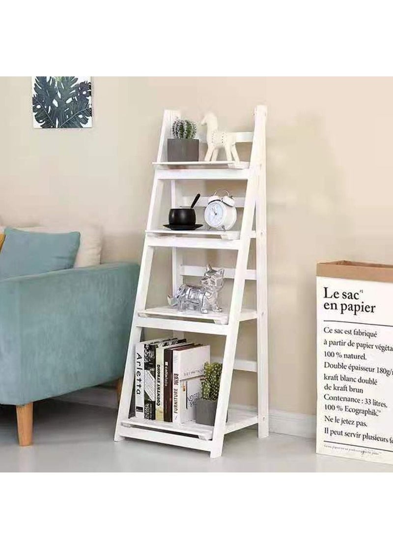 LINGWEI Natural Wood Rack Flowers Stand Decorative 4 Layers Flower Pots Stand For Home Living Room Decoration Bookshelf  - Image 3