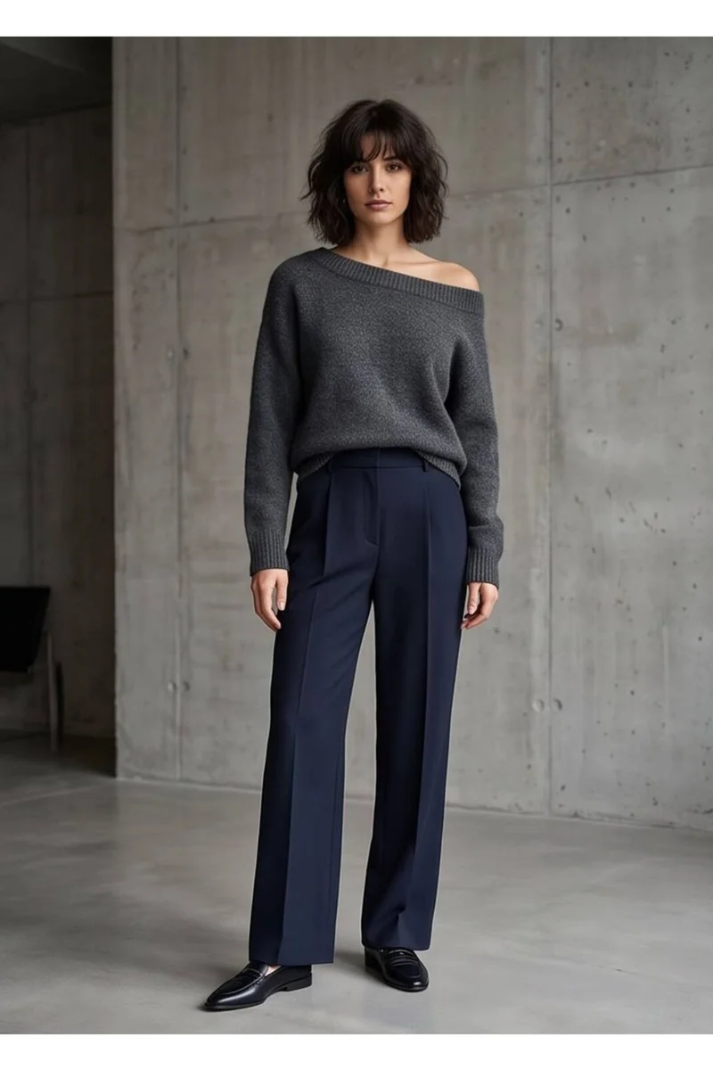 رايفان RYVAN Textured Knit Pullover Sweater