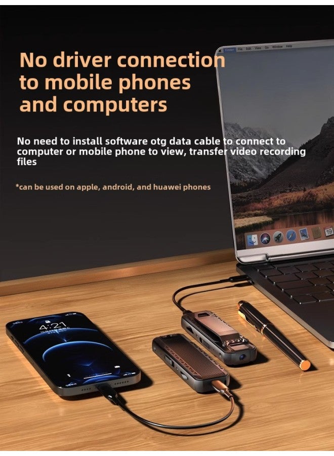 Back Clip Recording Pen With Camera DV Law Enforcement Recorder Video Recording All-in-one Machine Motion With Camera Body Artifact 4K-Body Color: 30 Hours Of Battery Life + Without Card - Image 3