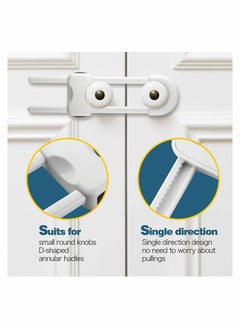 Y&D Child Safety Sliding Cabinet Locks, Baby Proofing Latches Locks U-Shaped, Multi-Purpose Lock, Hassle Free for Kitchen Storage Doors, (6 Pack)  - Image 3