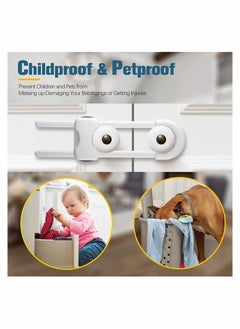 Y&D Child Safety Sliding Cabinet Locks, Baby Proofing Latches Locks U-Shaped, Multi-Purpose Lock, Hassle Free for Kitchen Storage Doors, (6 Pack)  - Image 4