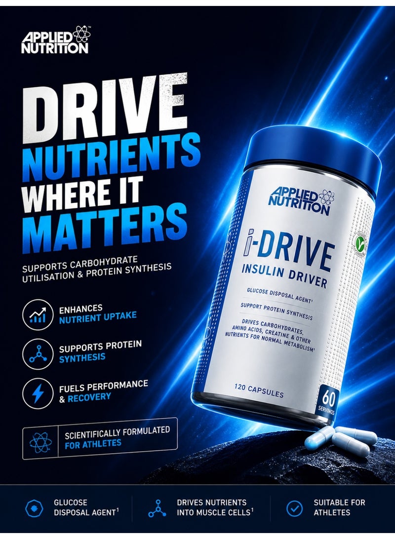 Applied Nutrition i-Drive Insulin Driver Capsules 120 Count Nutrient Partitioning Support for Muscle Performance Recovery & Workout Efficiency 60 Servings - Image 5