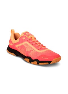 Nivia Nivia Powerstrike 2.0 Badminton Shoes for Mens | Phylon, Natural Rubber Sole with Breathable mesh Upper for Sports, Badminton, Volleyball, Squash, Table Tennis | Non Marking Sole (Peach/Coral) UK-7  - Image 1