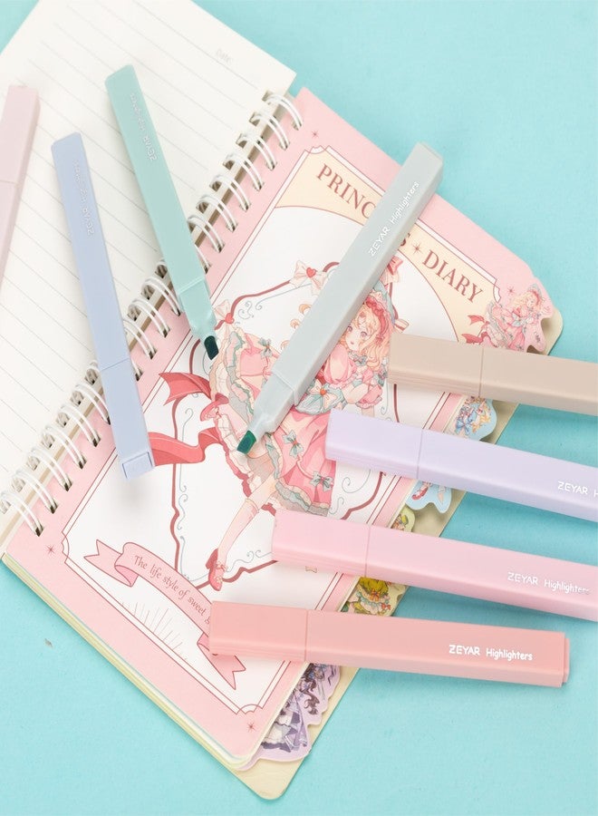 ZEYAR Aesthetic Cute Highlighter Pens, Cream colors, Chisel & Flexible Tip, Cuboid Design, Water Based, Quick Dry, No Bleed for bible (12 Cream Colors) - Image 5