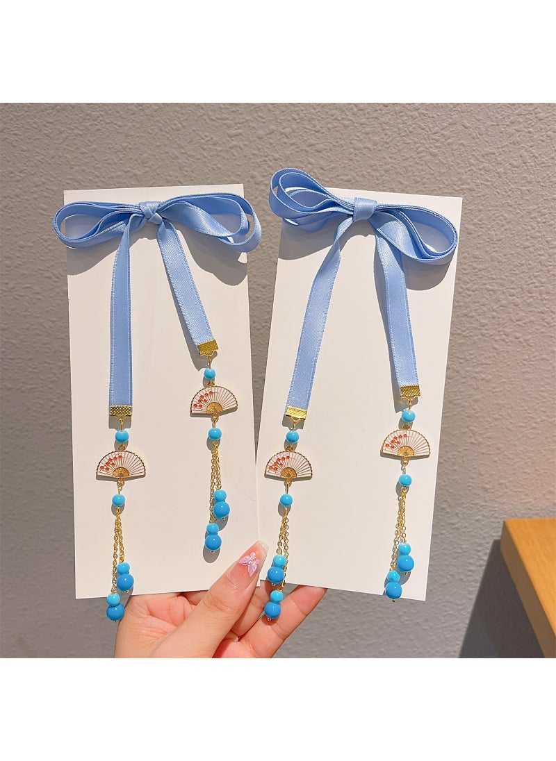 Generic Kids Hanfu Hair Accessory Bell Streamers Mu Shao -1 pair 