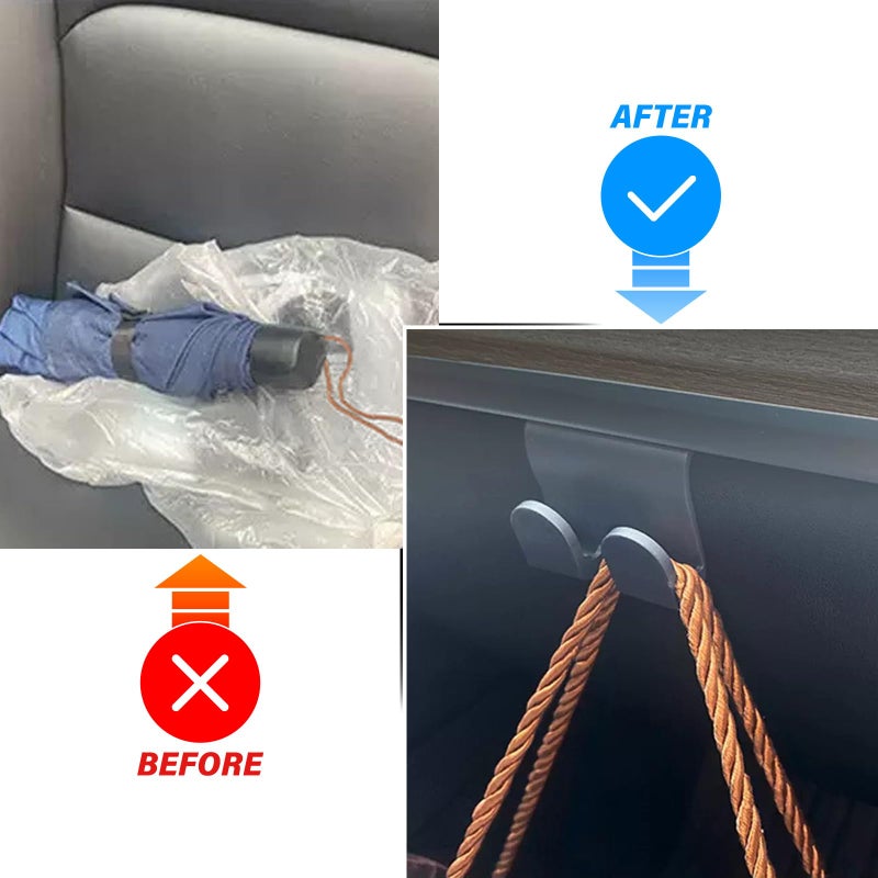 TUSKETY 2PCS Glove Box Hooks for Tesla Model Y Juniper 2025 2026 & Model 3 Highland | Car Purse Hook & Organizer Bag Holder - Image 3