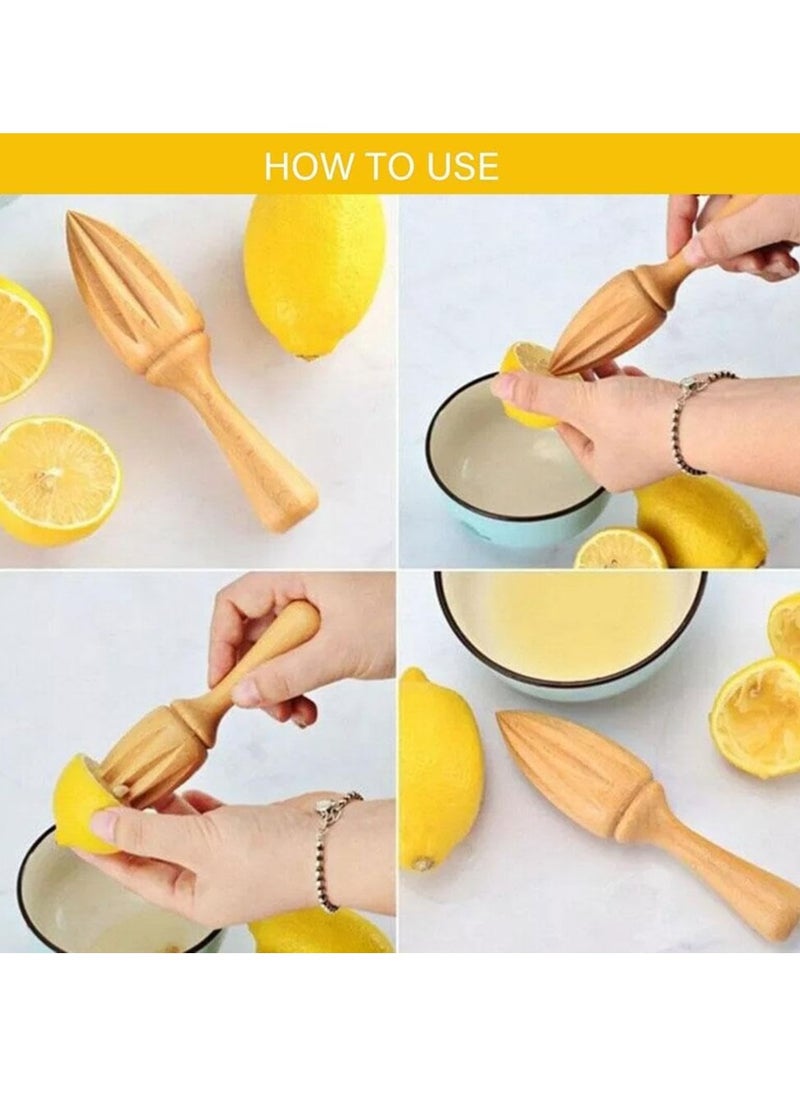 Oasisgalore - Handheld Wooden Citrus Reamer, Lemon Juicer, Portable Fruit Squeezer for Home, Cafe Use. - Image 1
