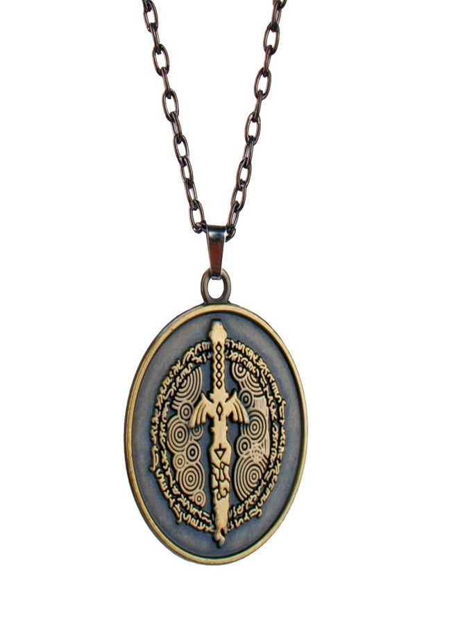 MEETCUTE Vintage Unisex Necklace,The Legend of Zelda Tears of the Kingdom Master's Sword Necklace Cosplay - Image 1