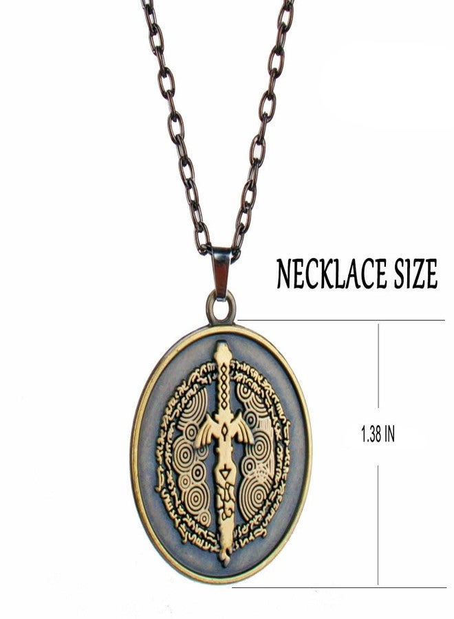 MEETCUTE Vintage Unisex Necklace,The Legend of Zelda Tears of the Kingdom Master's Sword Necklace Cosplay - Image 3
