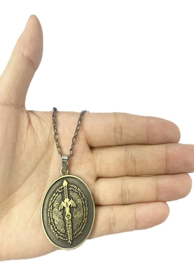 MEETCUTE Vintage Unisex Necklace,The Legend of Zelda Tears of the Kingdom Master's Sword Necklace Cosplay - Image 4