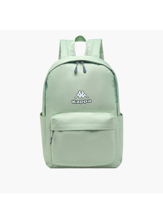 Kappa Unisex Logo Print School Backpack with Zip Closure and Adjustable Strap - 29x15x42 cm - Image 1