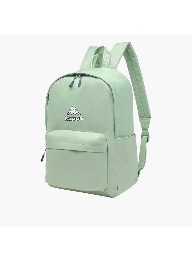 Kappa Unisex Logo Print School Backpack with Zip Closure and Adjustable Strap - 29x15x42 cm - Image 2