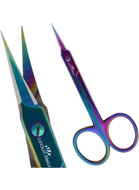 Russian Very Sharp Cuticle Scissors Extra Fine Curved Professional Precise Pointed Tip Fine Manicure Scissors Curved Blade Thin Cutting Nail Cuticle Trimmer Scissors Clippers Cuticle Remover Tool