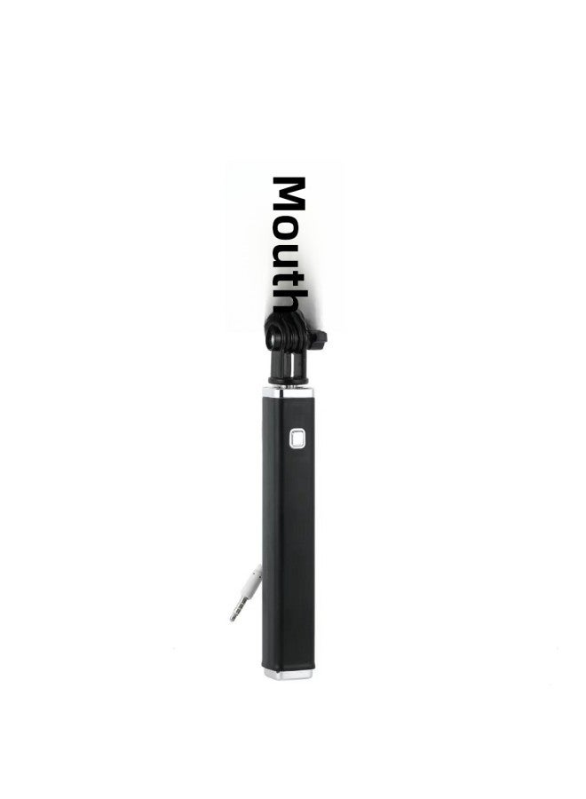 Wire-controlled Selfie Stick Selfie Live Broadcast Applicable To Android Apple Type-c Interface Telescopic Folding Gift-Color:Apple (interface) Blue  - Image 3