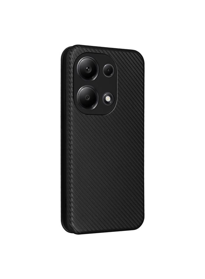 إيروريكس جراب لهاتف Xiaomi Redmi Note 13 Pro / M6 Pro 4G جراب هاتف قابل للطي من الجلد بنسيج ألياف الكربون - Image 3