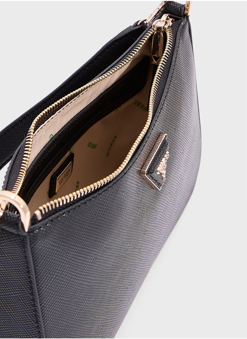 GUESS Eco Jazlynn Top Handle Zip Throgh Satchels  - Image 5