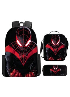 Naruto Spiderman Hero Cartoon Backpack Three-Piece Set 29*42*16cm 