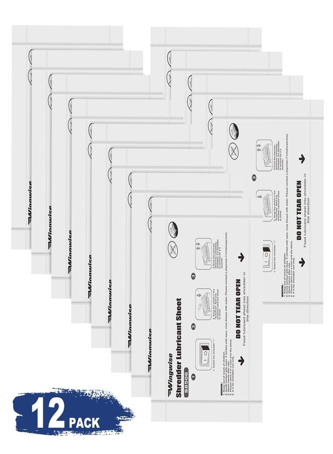 Wingwise 12-Pack Shredder Lubricant Sheets, 8.5 x 6 Inches, Sharpens Blades & Reduces Jams, Mess-Free Maintenance for All Shredders - Image 2