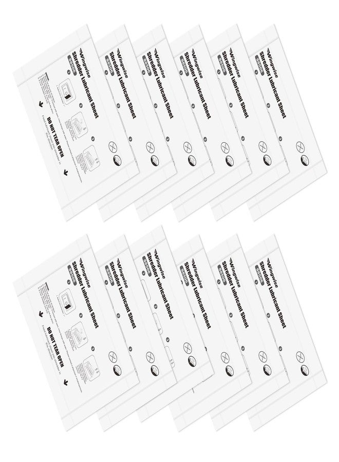 Wingwise 12-Pack Shredder Lubricant Sheets, 8.5 x 6 Inches, Sharpens Blades & Reduces Jams, Mess-Free Maintenance for All Shredders - Image 1
