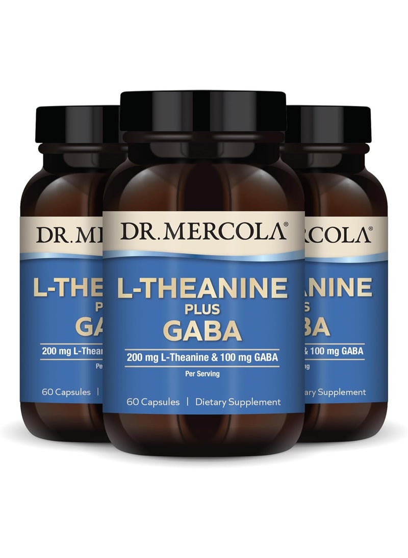 Dr. Mercola L-Theanine Plus Gaba 200 Mg L-Theanine And 100 Mg Gaba Per Serving 60 Capsules Dietary Supplement  - Image 4