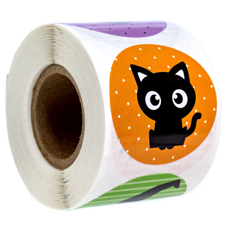 SBlabels Halloween Character Stickers  250 Spooky Fall Stickers  8 Alternating Adorable Autumn Designs  15 Round Trick Or Treat StickerMade in The USA