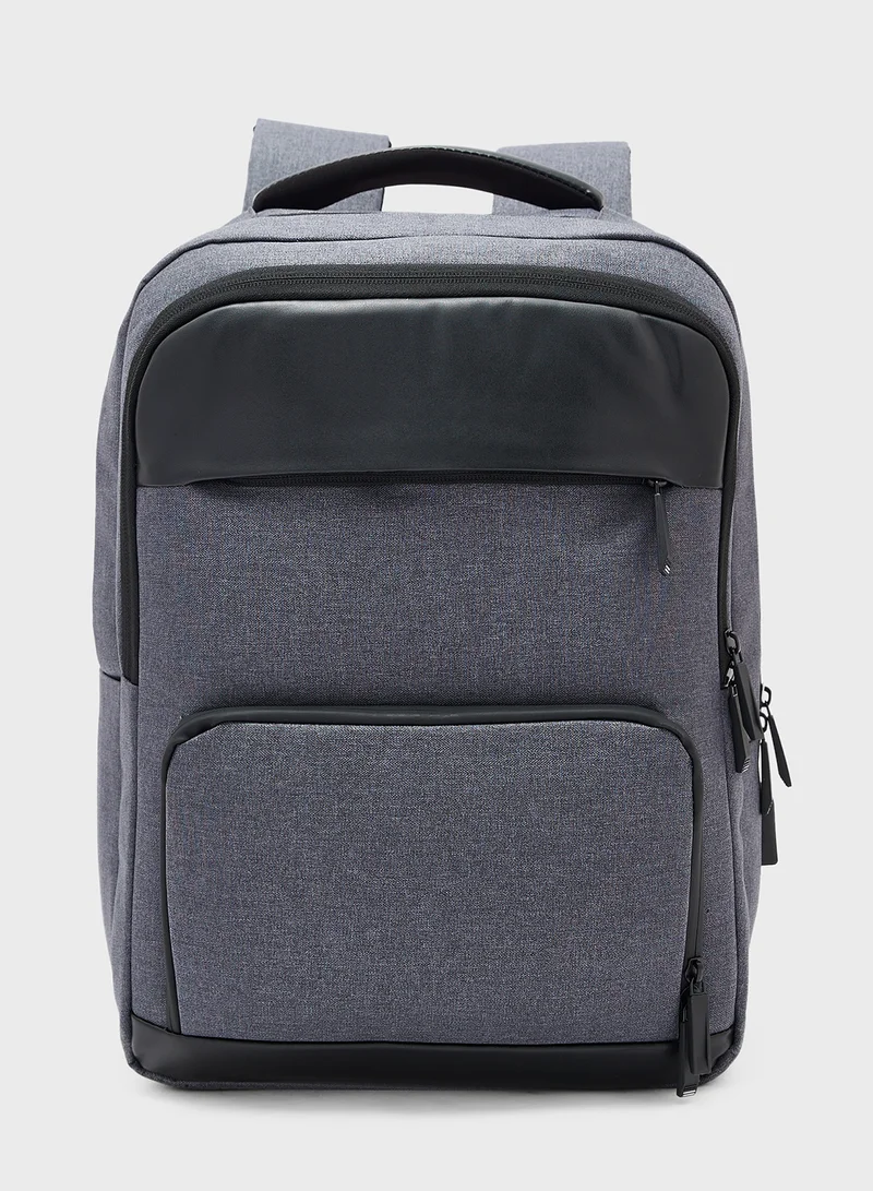 Robert Wood Casual Padded Laptop Backpack With Usb Port