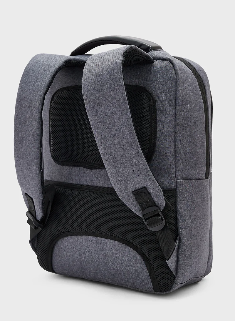 Robert Wood Casual Padded Laptop Backpack With Usb Port