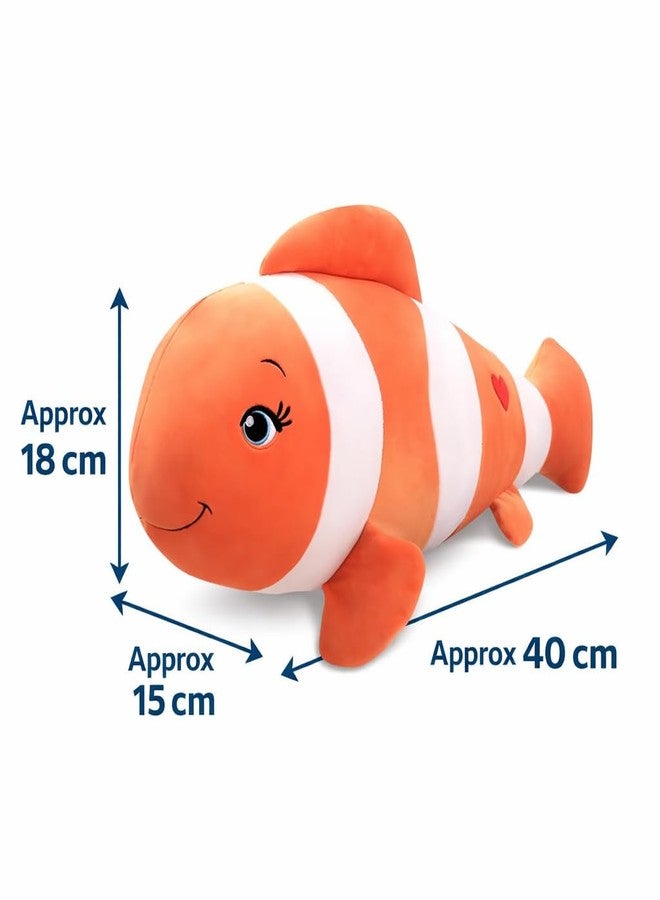 DTR Creation Nemo Fish Plush Toy 40 cm | Soft Stuffed for Kids | Cute Orange Fish Doll | Ultra Soft Fabric | Birthday Gift for Boys & Girls | Room Décor - Image 3